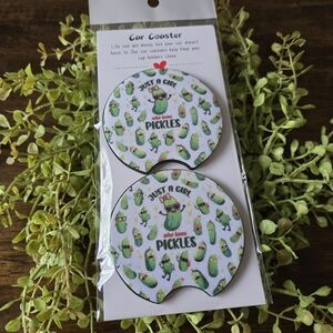 Just a Girl Who Loves Pickles Car Coasters